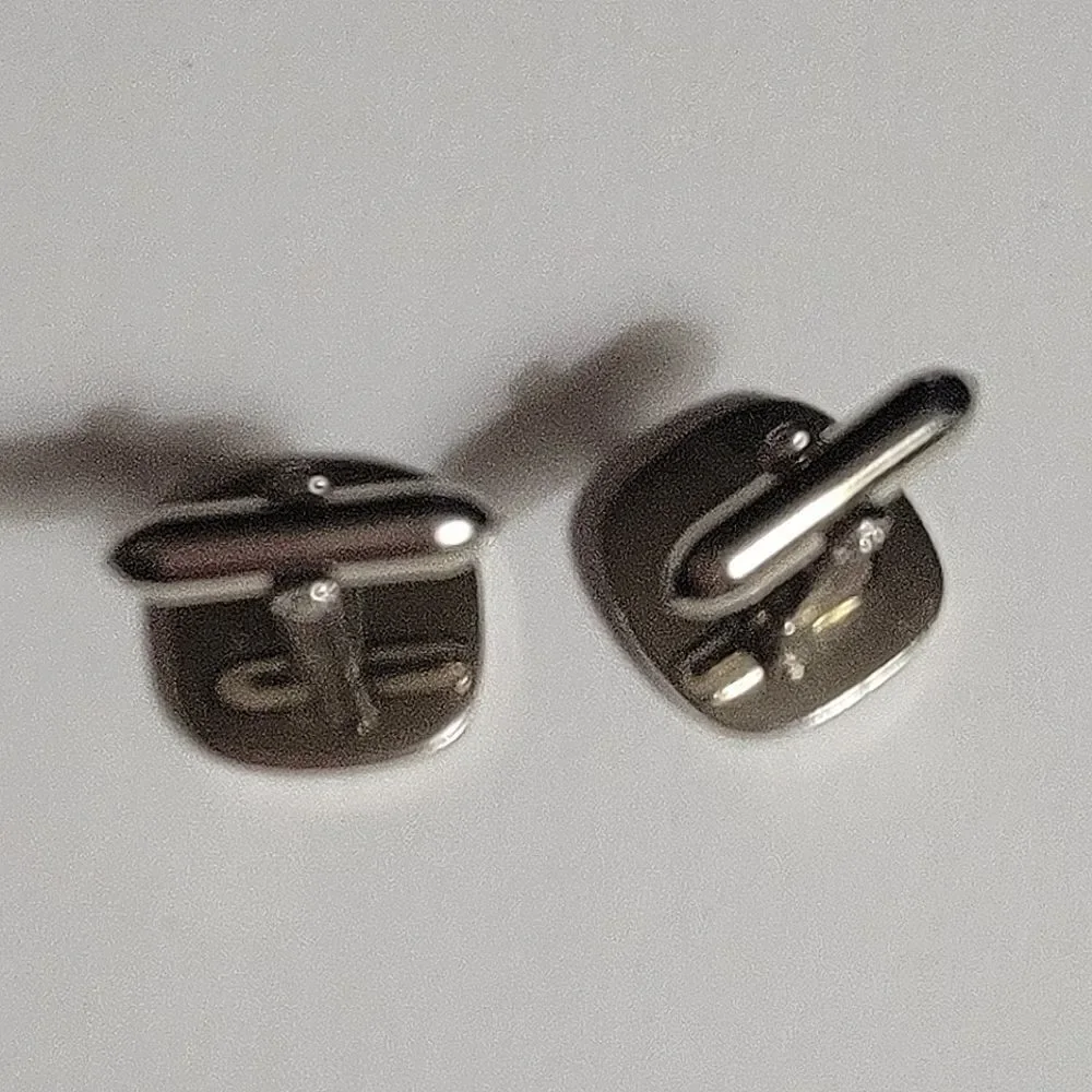 Silver Plain Square Cushion Cufflinks